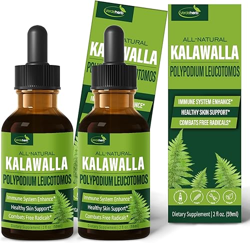 Miniatura 1 de Polypodium leucotomos - Gotas de apoyo inmunológico, extracto natural de hierba de raíz de kalawalla suplemento para mejorar la salud de la piel.