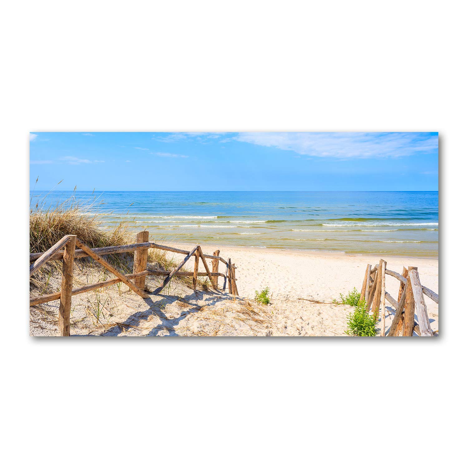 Tableau Déco Panorama De Plage – Verre Acrylique – Format 100x50 Cm – Marque Tulup