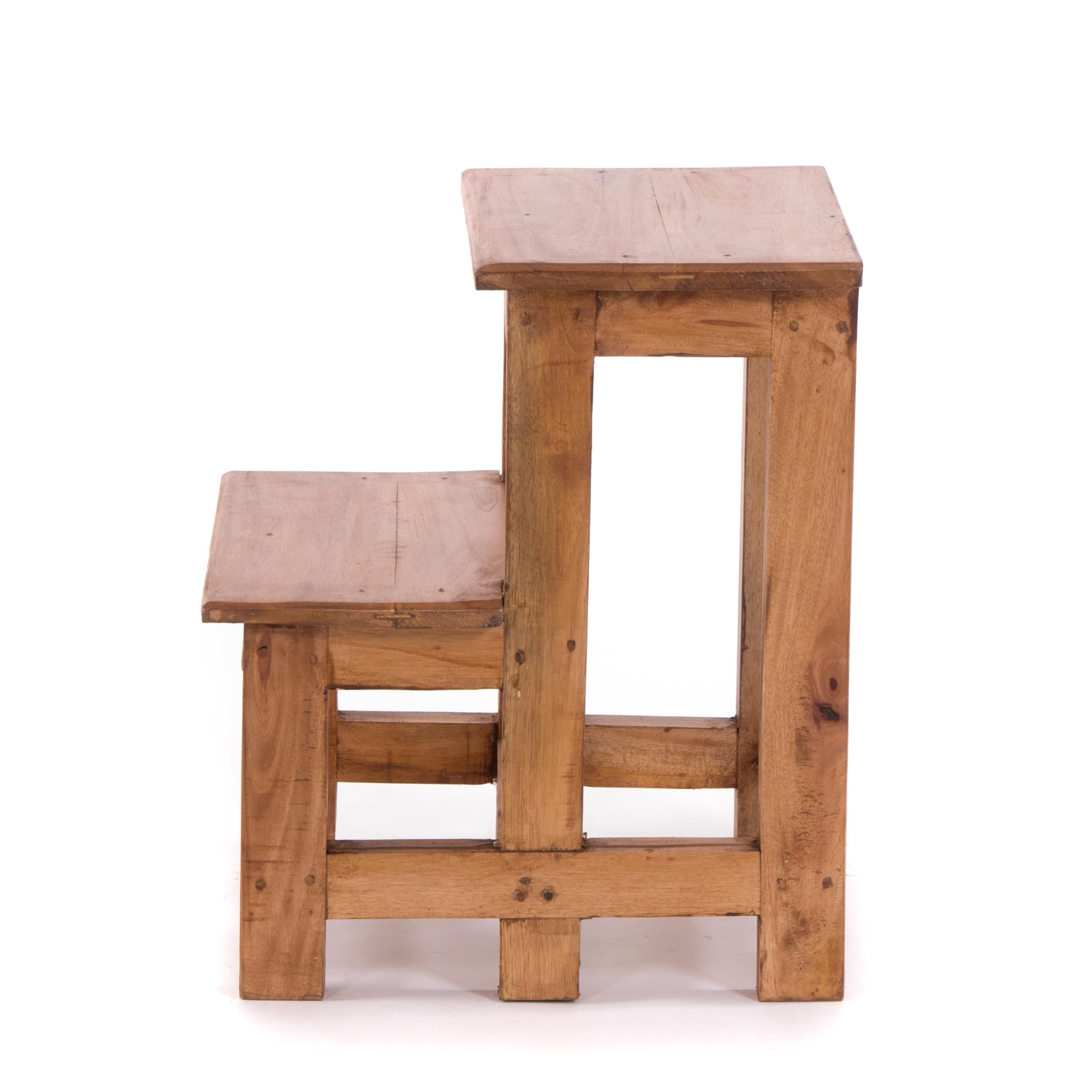 DESIGN DELIGHTS Tabouret pour plantes - 47 x 37 cm - En bois recyclé - Deux niveaux - Escalier à fleurs - Tabouret décoratif