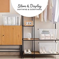 Vista 6 de Lifetime Appliance Parts 6 PACK 54 Qt. Plastic Storage Bin Tote Organizing Container with Ultra Durable Lid & Secure Latching Buckles Stackable