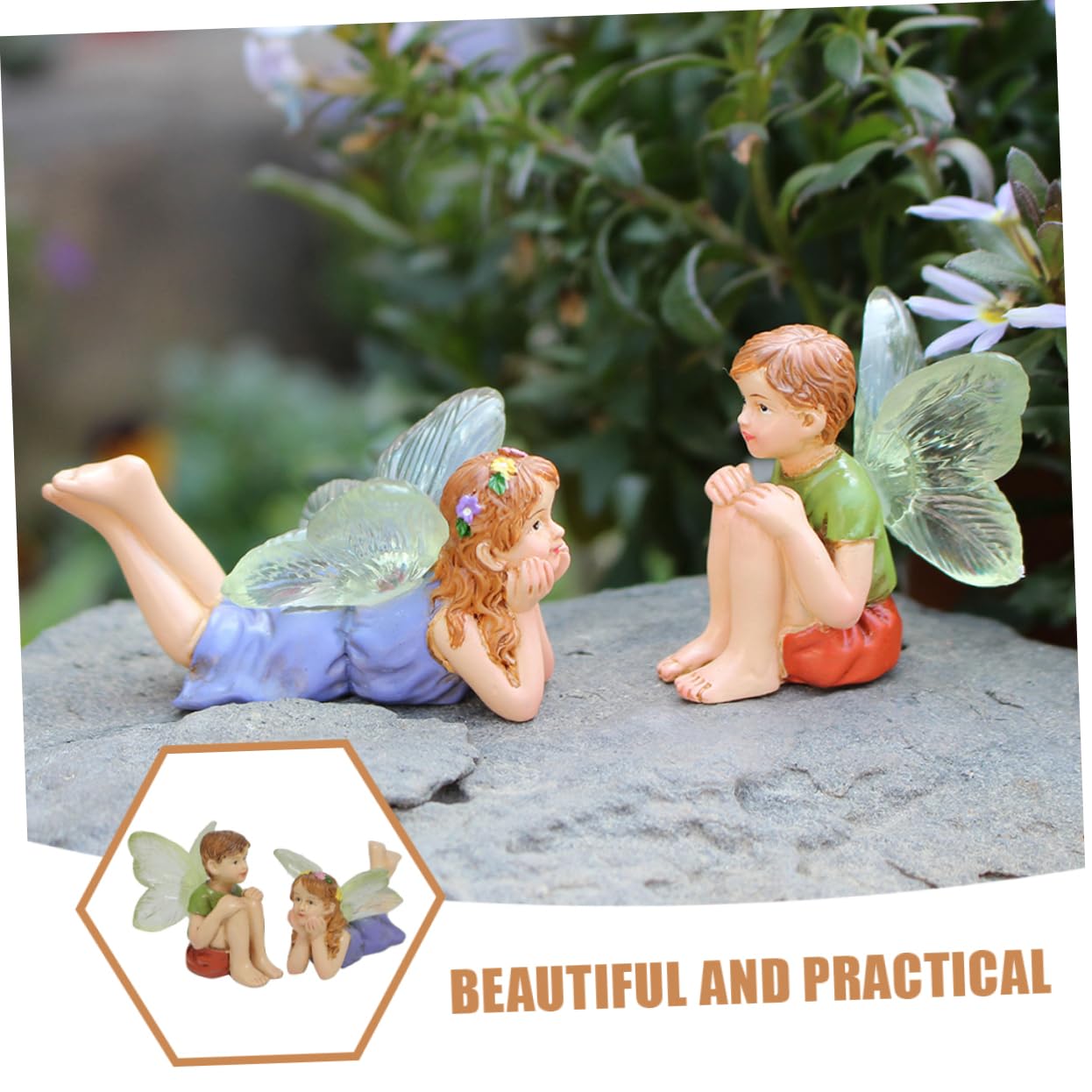 BESPORTBLE 8stücke Teiliges Resin Fairy Statue Zauberhafte Miniaturfiguren Für Garten Bürodekoration Langlebig Und Kreativ Gestaltet Für Gartenliebhaber Und Deko-Fans