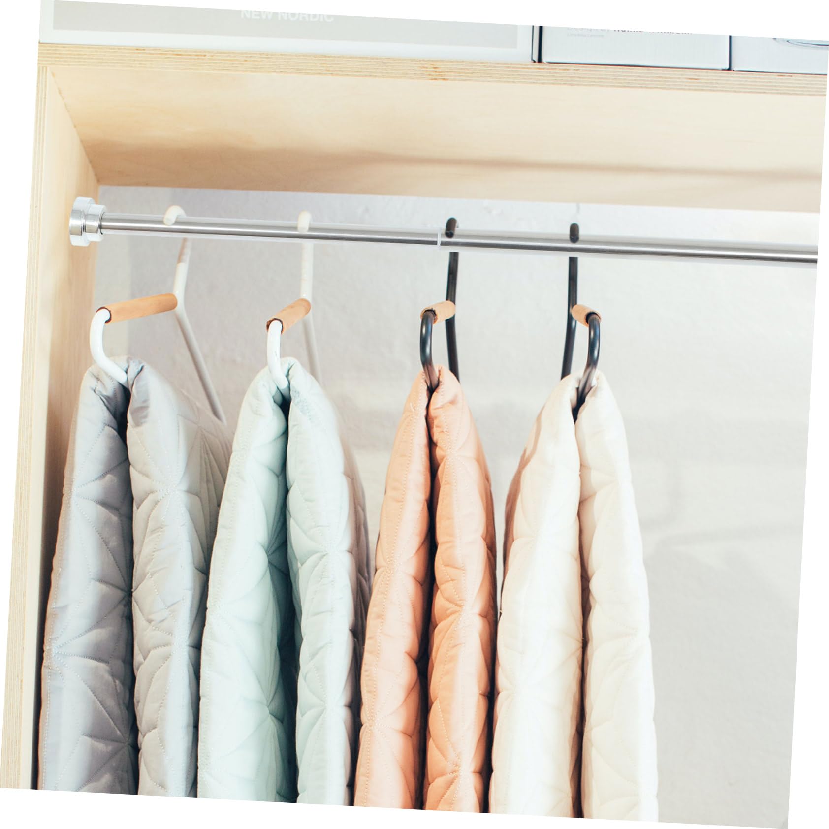 1 Barra Retráctil de Acero Inoxidable para Secar Ropa No Necesita Perforaciones Fácil de Instalar para Cortinas de Ducha Puertas Y Tendederos