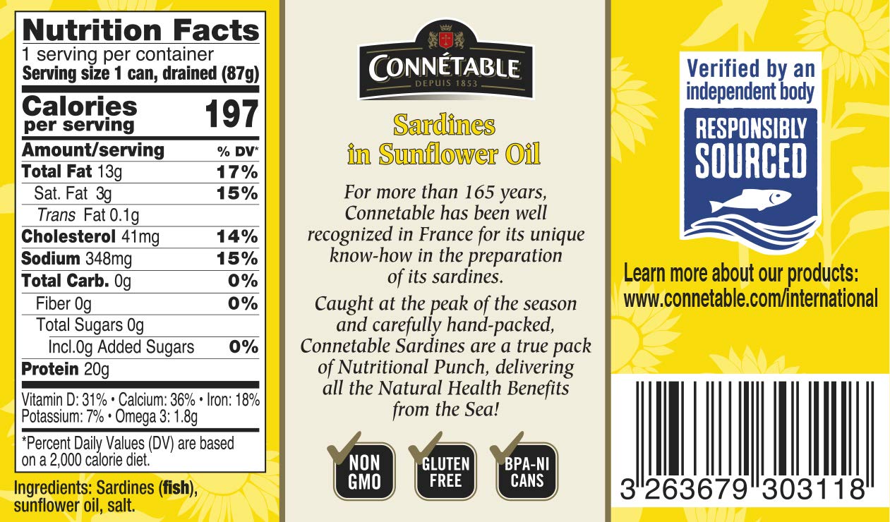 CONNETABLE - Connétable Sardines Généreuses Au Piment 140G - Lot De 4 - View #5