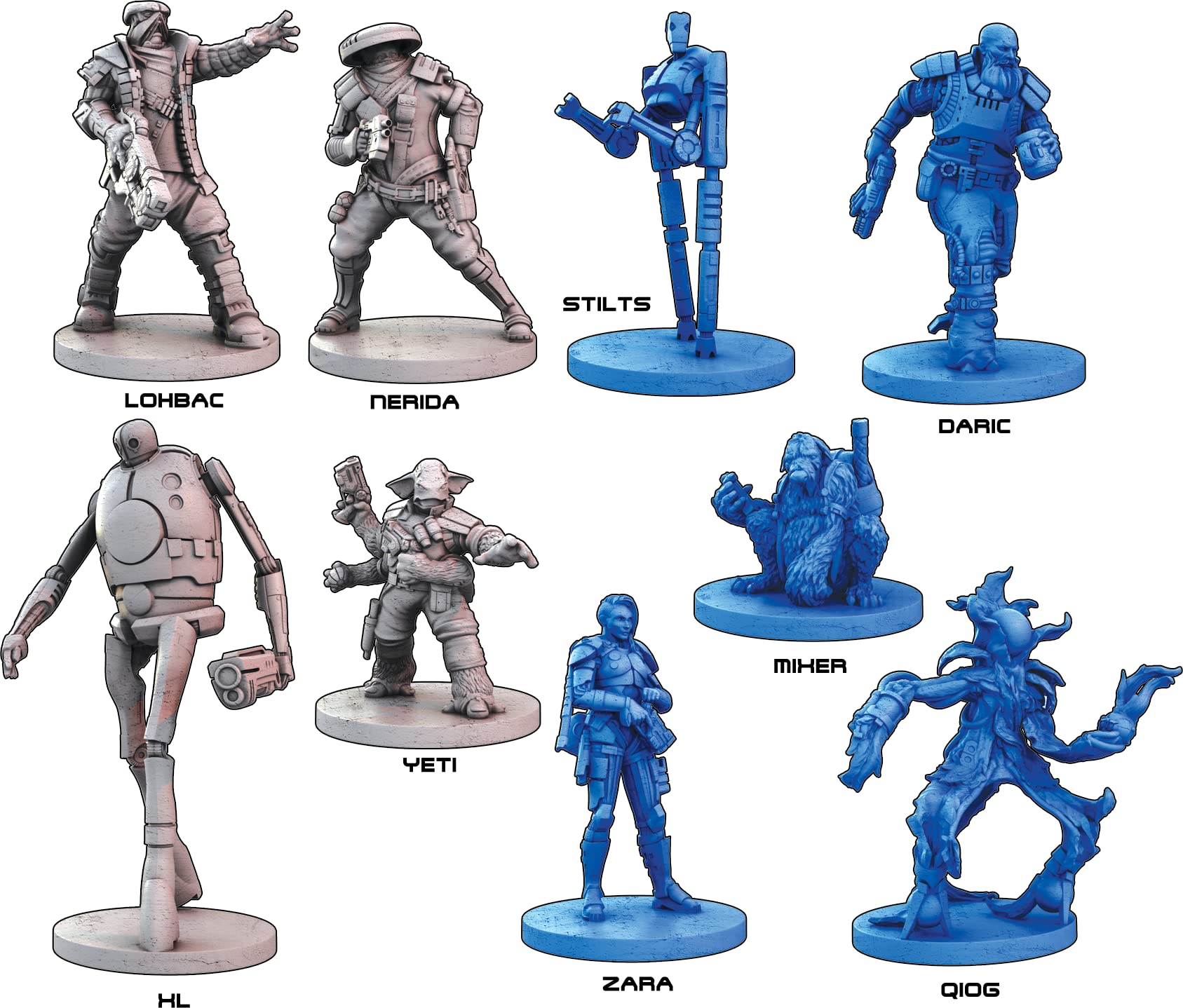 Battle Systems - Core Space First Born - Juego de mesa de miniaturas de ciencia ficción - Figuras de ciencia ficción Cyberpunk de 28 mm para juegos de guerra - Terreno modular de mesa para juegos 3D -