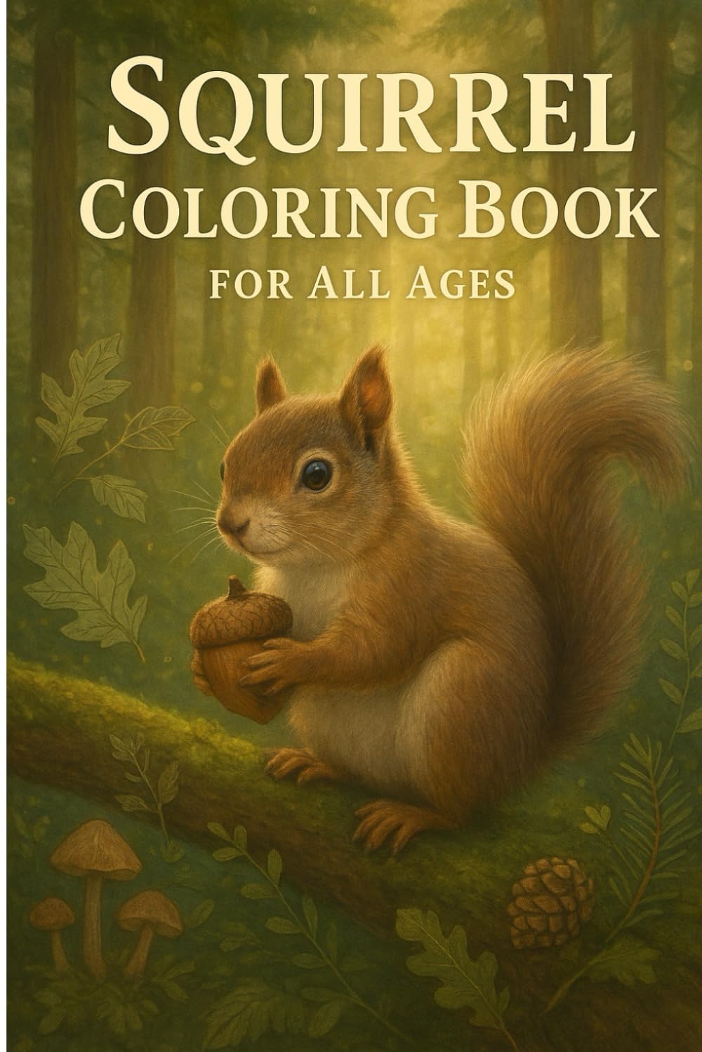 Squirrel Coloring Book for All Ages: Relaxing Forest Scenes, Cute Woodland Animals, Mindful Nature Art for Stress Relief: Adorable Squirrels, Forest ... to Complex Designs for Kids, Teens & Adults