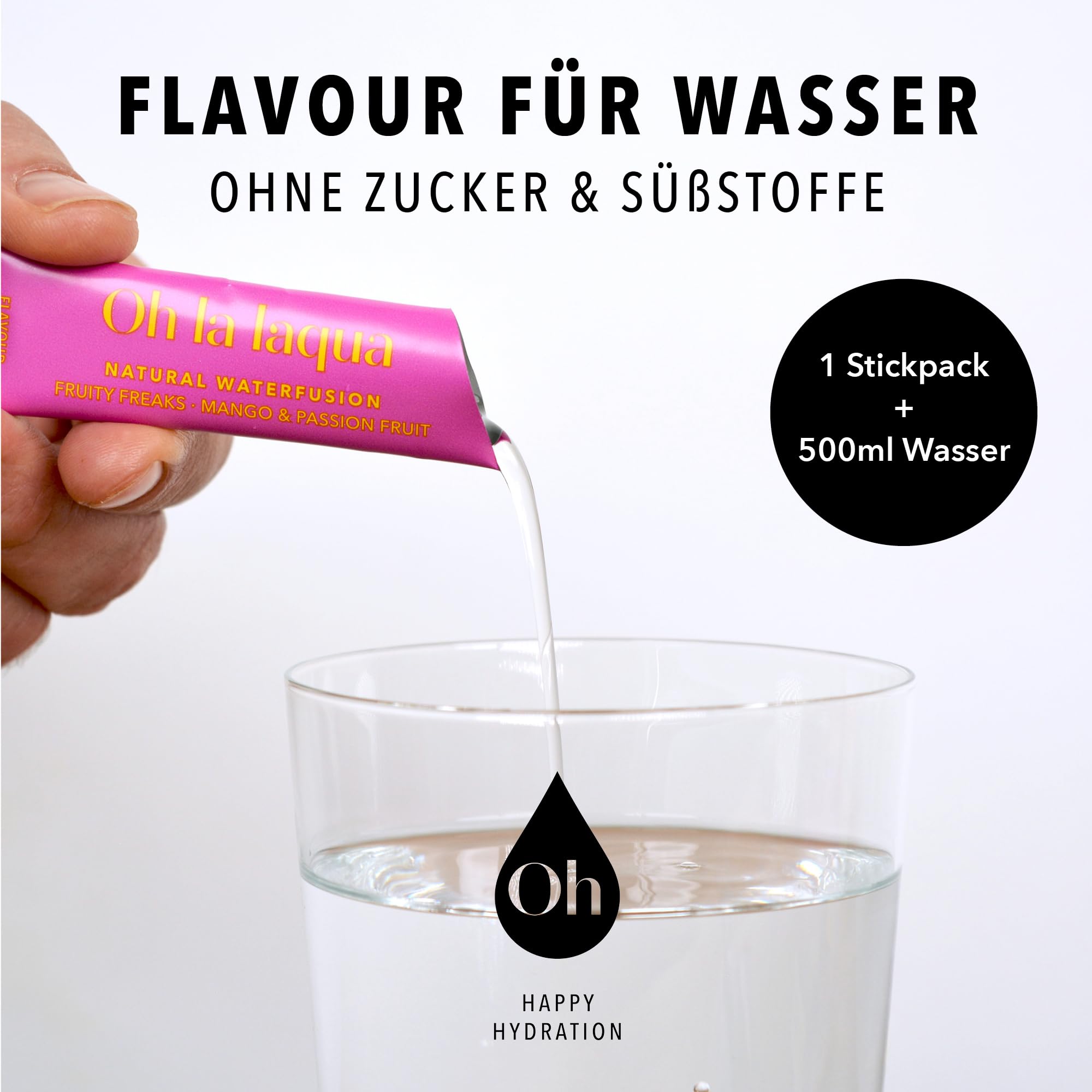 Oh la laqua - 12 Reasons Why - 120 Sticks - Wasser mit Geschmack - Ohne Zucker - Ohne Süßstoff - 12 Flavours - Infused Water - 100% Natürlich - Vegan