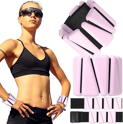 Vinsot Pilates - Pesas de muñeca y tobillo para mujer, juego de 4 (2 libras cada una), pulseras con peso ajustables para piernas, para caminar, disponible en Yaxa Guatemala