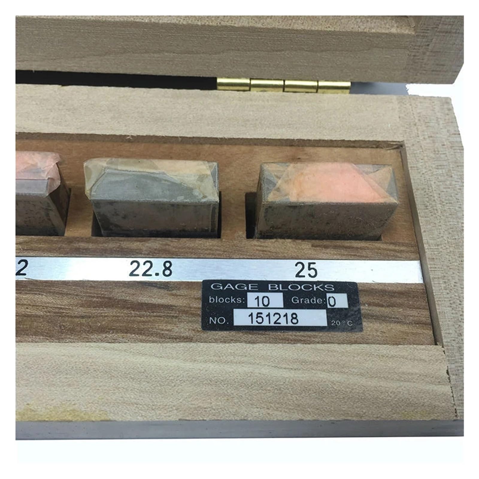 Bloki Kalibratory Stalowy blok kontrolny mikrometryczny, 0-25 mm, 10 sztuk/pudełko(2 stopnie)