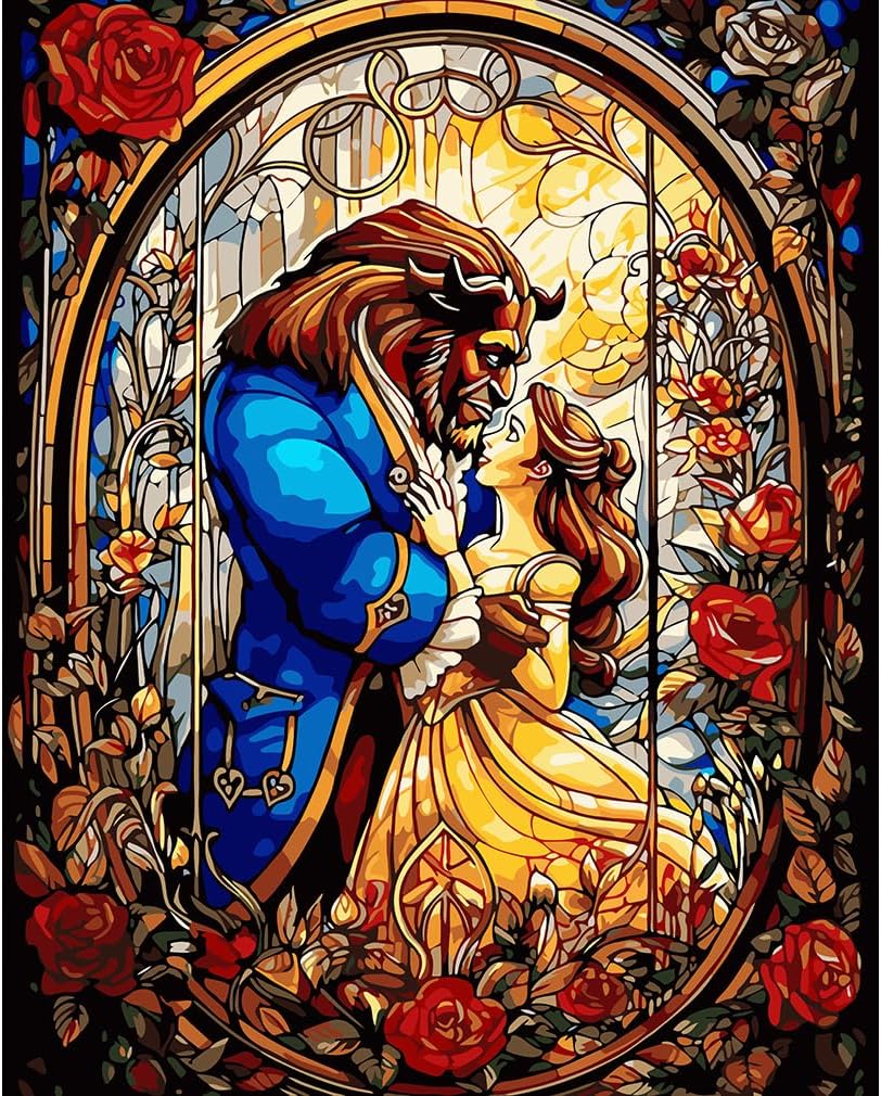 Amazon CYNART (サイナート) Paint by Numbers 大人用 上級者向け 美女と野獣 ペイントバイナンバー