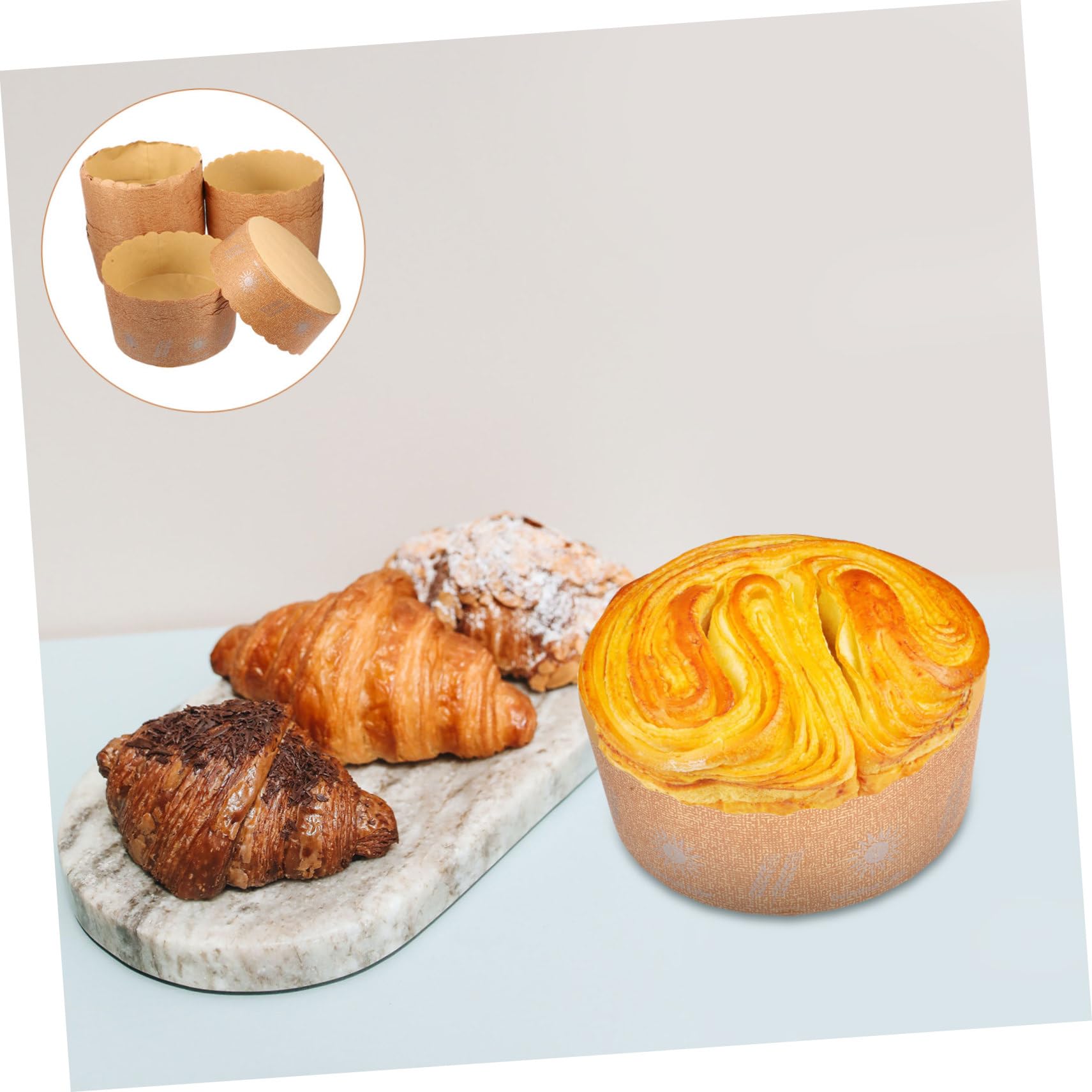 Resistenti ad Alta Temperatura 100 Pirottini di Carta Marrone per Cupcake e Forma Pratica Design Creativo per Feste e Pasticceria