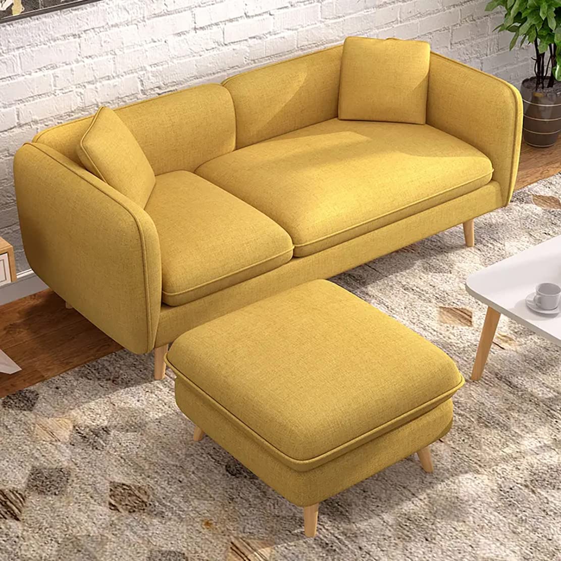 Living Room Furniture Modern Fabric Couch Sectional sofa Set Corner Lounge Sofa (Mustard)