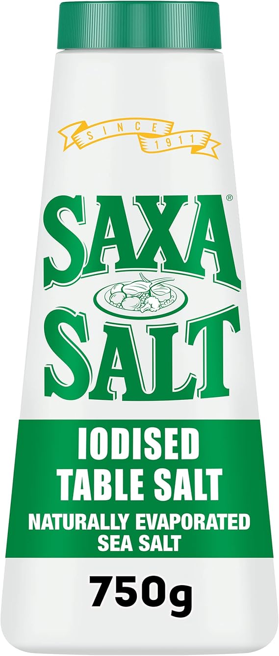 Saxa Iodised Table Salt Shaker Large 750g Pantry Food