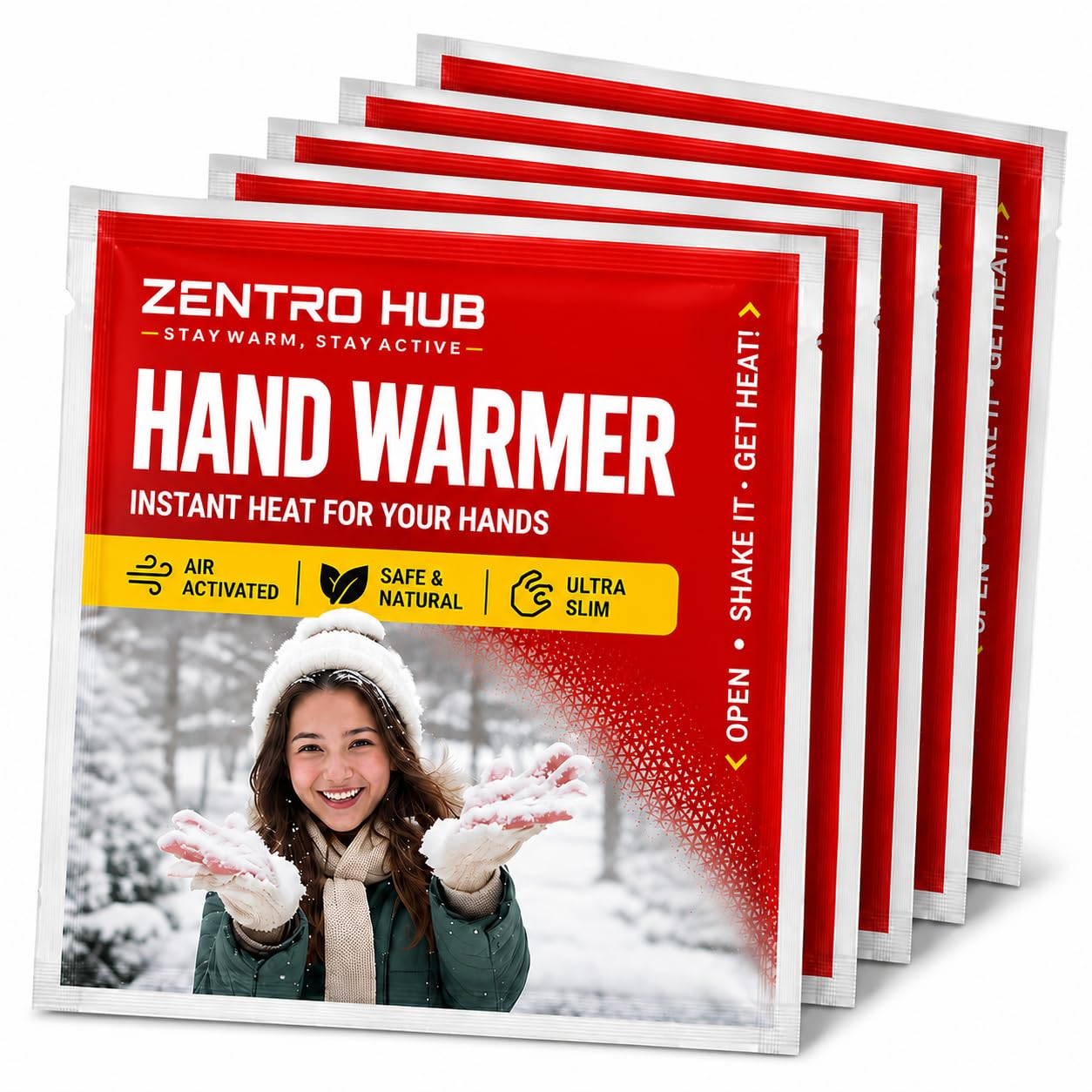 ZENTRO HUB Body Warmers Pack of 4 | Air Activated Heat Patches Up to 8 Hours Warmth | Safe & Natural Winter Heat Pack for Men, Women & Kids | Travel, Camping, Trekking, Skiing & Outdoor Use-image-38