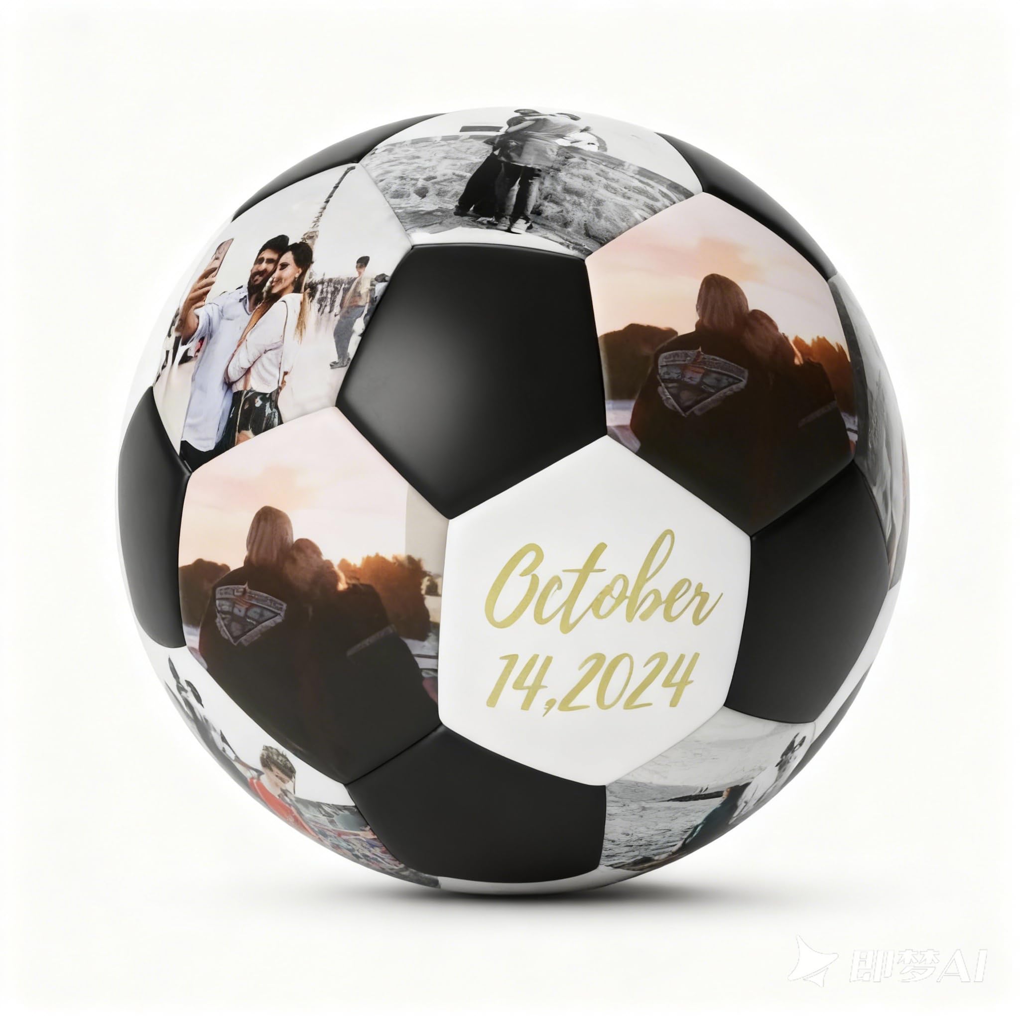 Personalisierter Fußball mit Foto Namen Text Logo Individuelles Fußballgeschenk Fussball Personalisiert Geburtstagsgeschenk Personalisierte Geschenke für Jungen Mädchen Papa Fußball-Fans Sohn Tochter