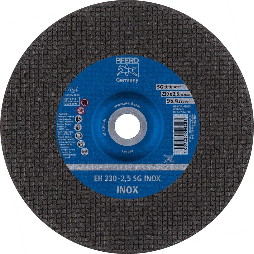 PFERD EH 230-2,5 SG INOX - Disco de corte (25 unidades) : 61324224