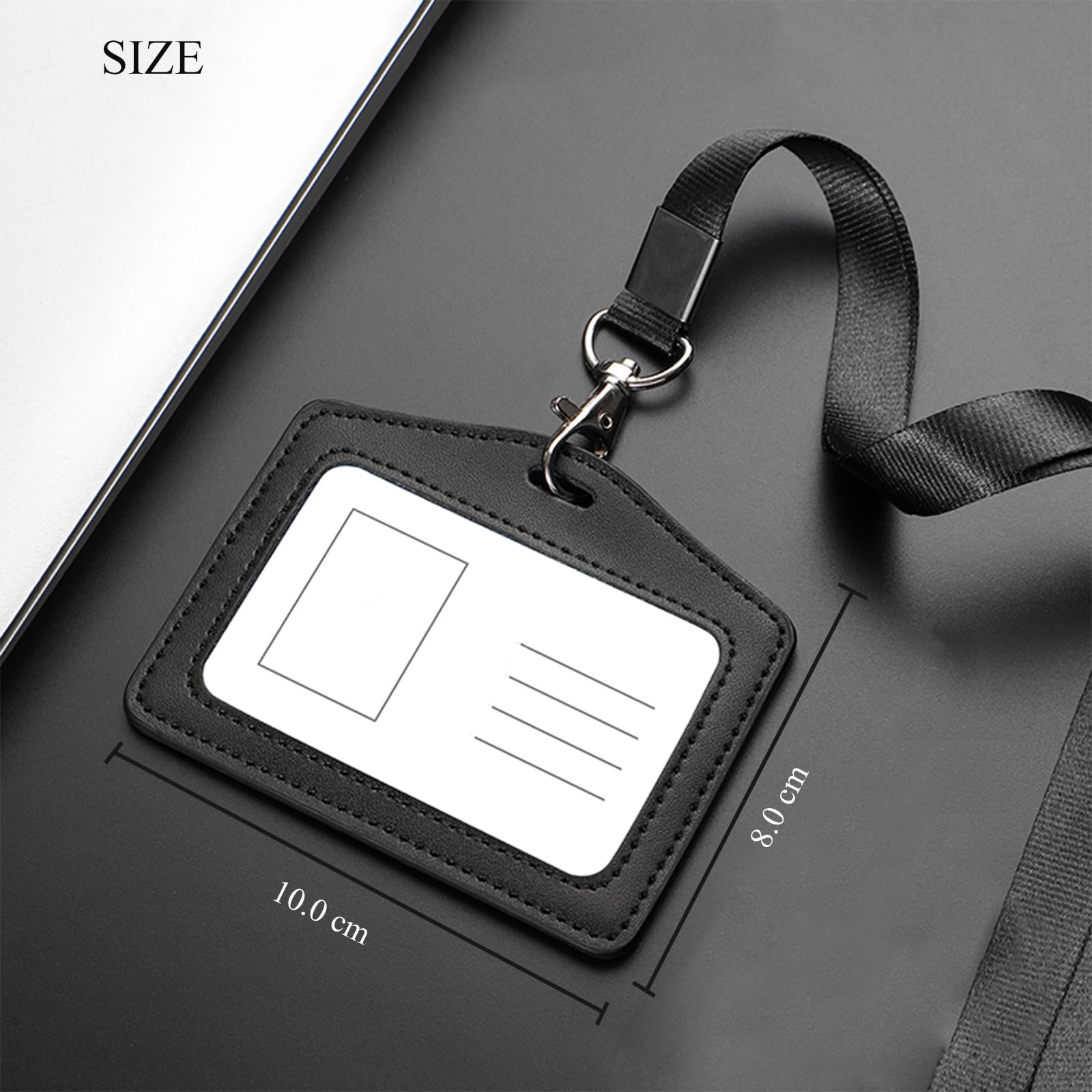 Porta Badge da Collo PU Cordino 1/2 Meekye Set per Carte di Credito ID Lavoro