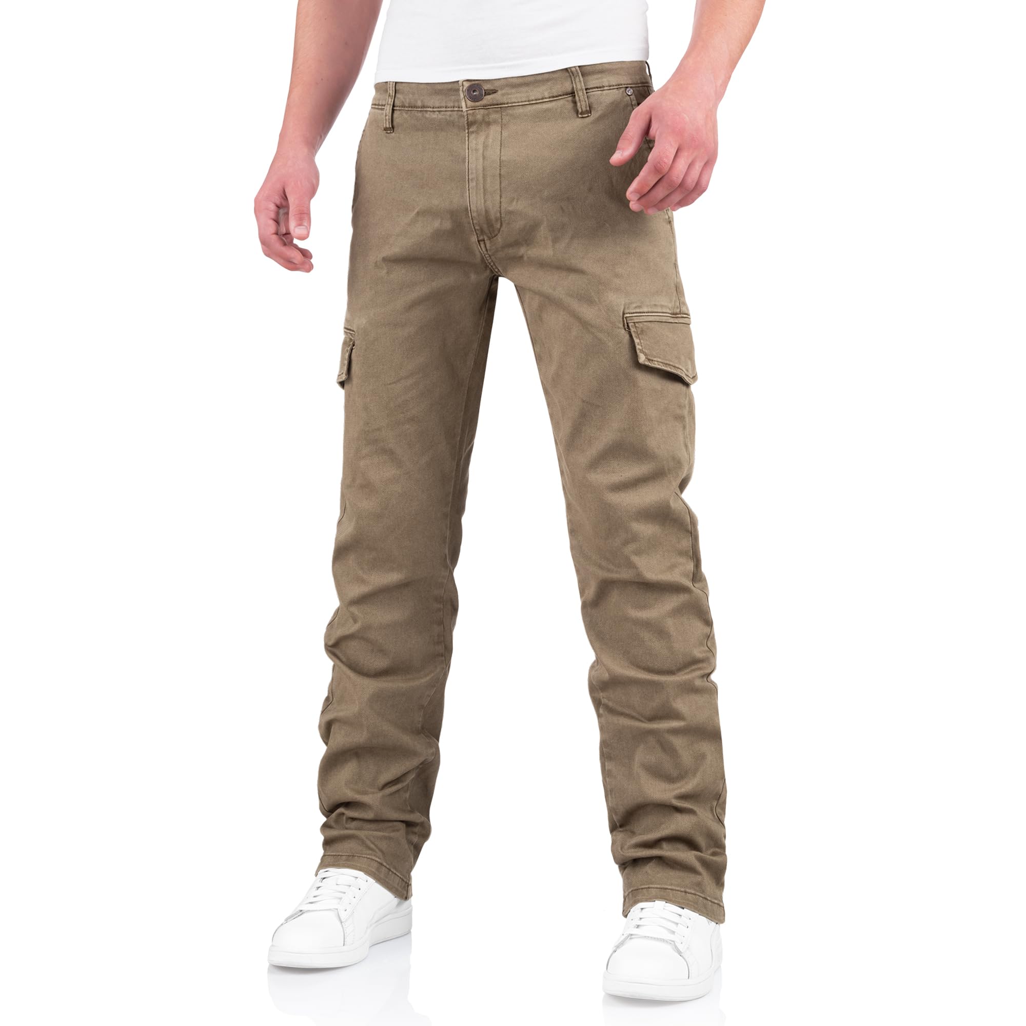 Indicode Herrenhose “Mapp“ aus 98% Baumwolle & 2% Elasthan – Cargohose Herren Hoher 2 modischen Farben erhältlich (Carpers und Dk Grey)
