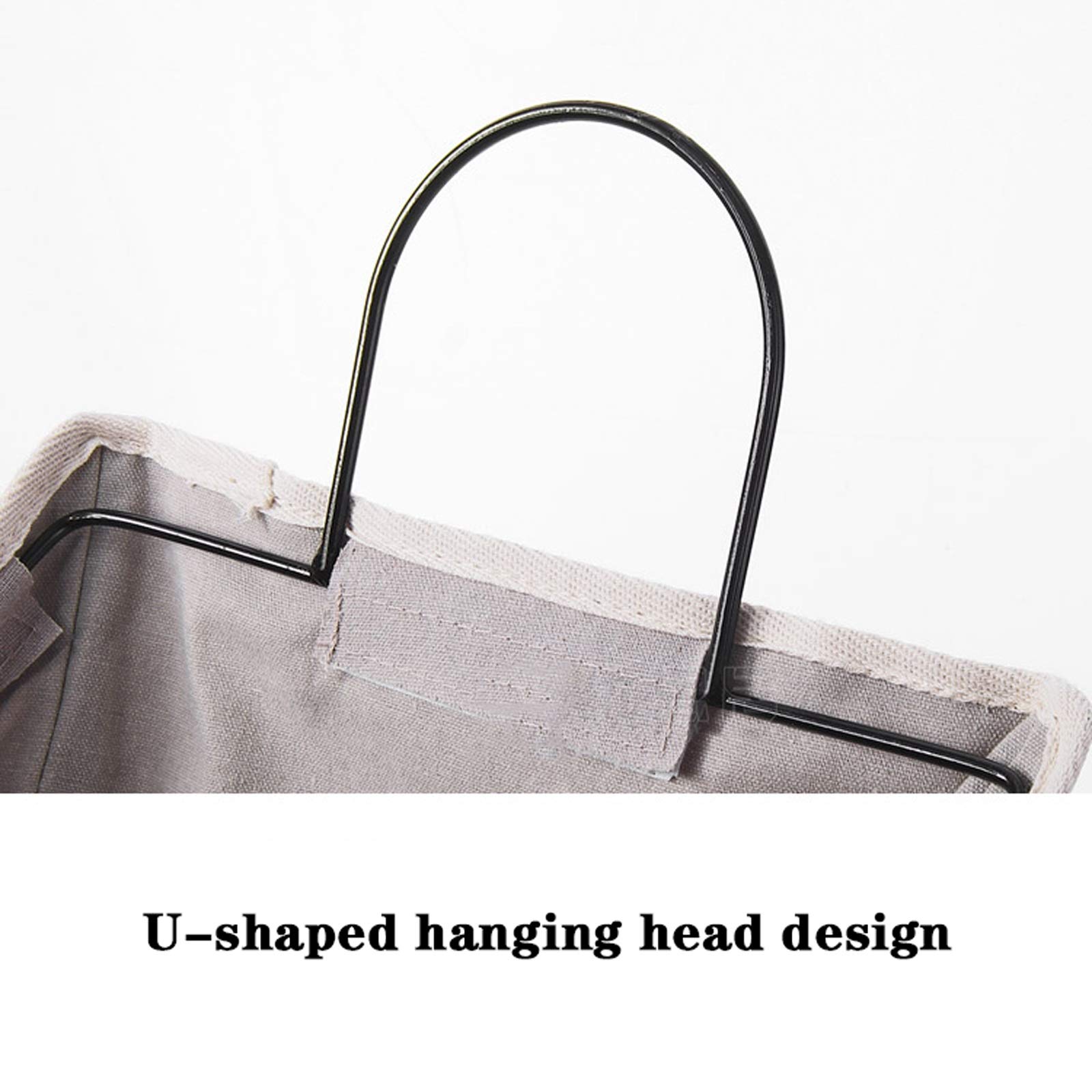 Sac de rangement mural simple à suspendre, sac de rangement en toile, sac simple, organisateur suspendu pour porte de placard avec poche tridimensionnelle, blanc/gris (couleur : blanc, style : A) (g
