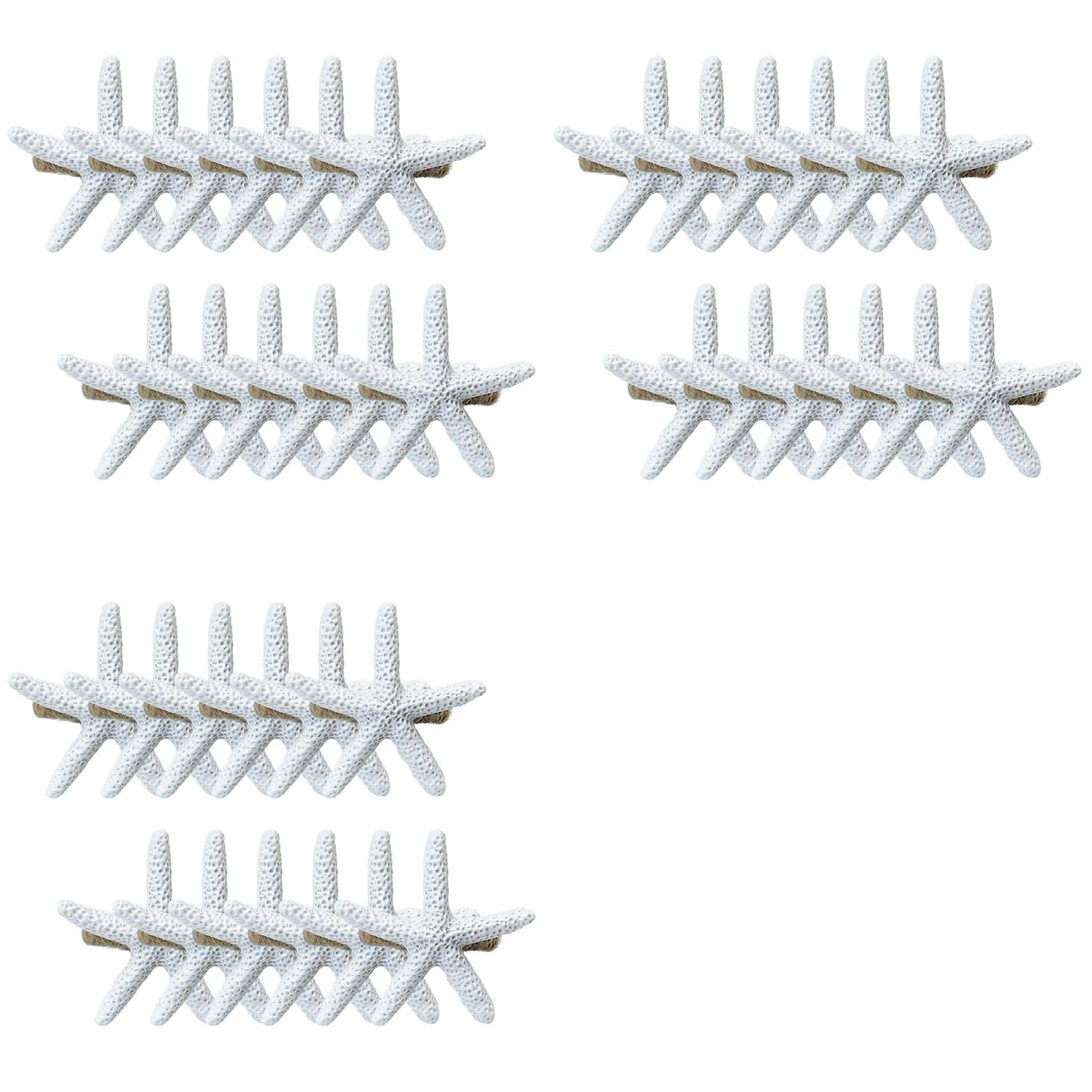 Aundhegrtt Starfish Napkin Rings Set of 36 Sea Star Napkin Rings Bulk for Beach Dinning Table Decoration,Napkin Ring