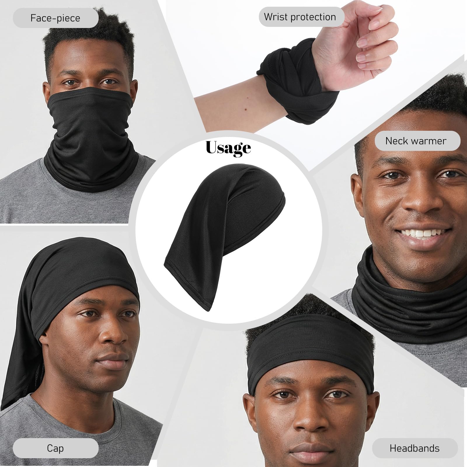 Molain Lot de 4 bonnets élastiques pour dreadlocks, chaussettes longues pour dreadlocks, bandes souples et extensibles, peuvent être utilisées comme bonnet de sommeil, bonnet de nuit unisexe pour