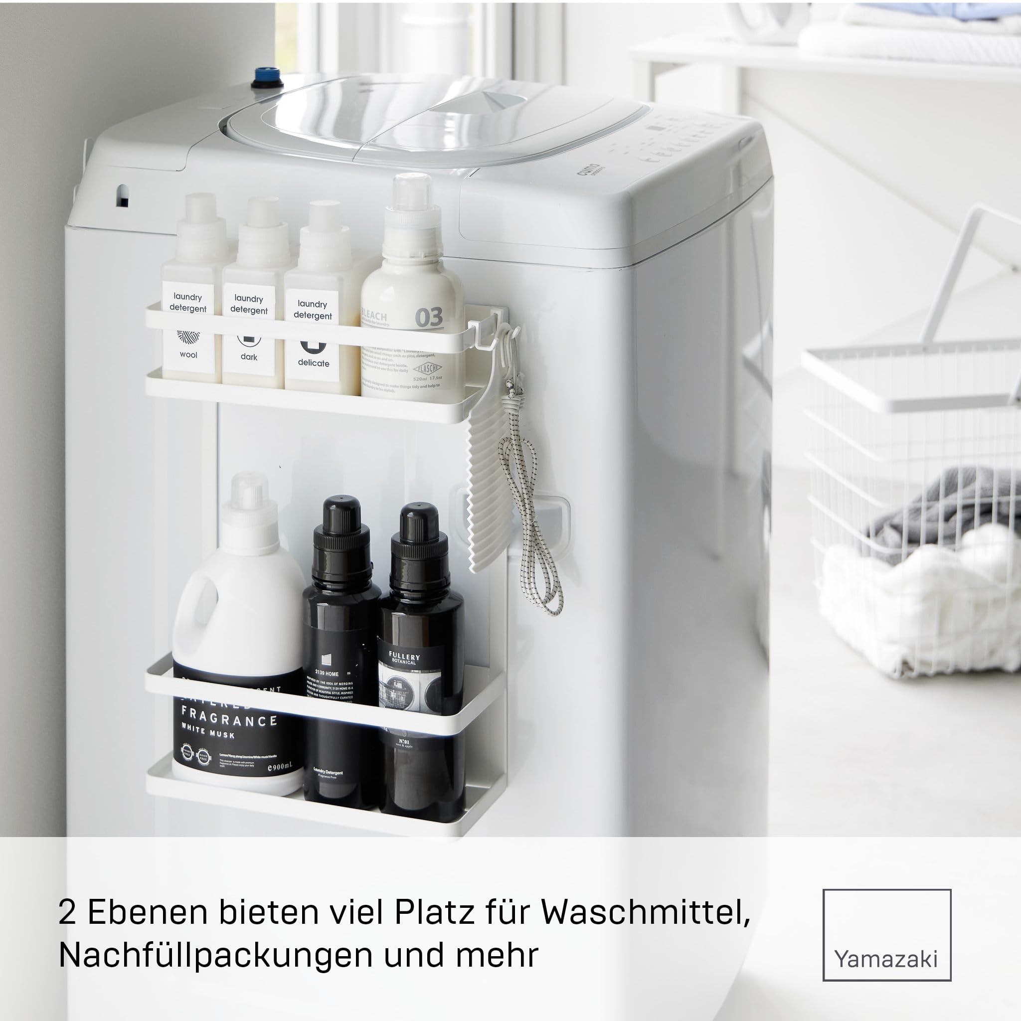 YAMAZAKI Tower Magnetisches Seitenregal für die Waschmaschine