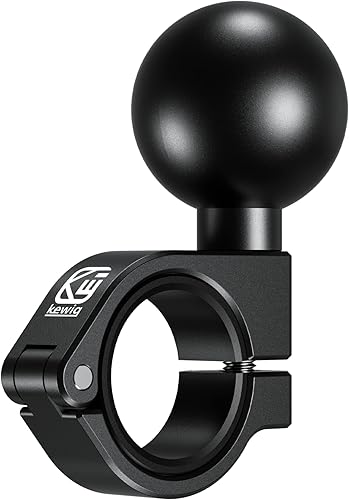 BRCOVAN Soporte de abrazadera de barra de aleación de aluminio con bola de TPU de 1.5 pulgadas, compatible con soportes RAM, brazo de doble zócalo