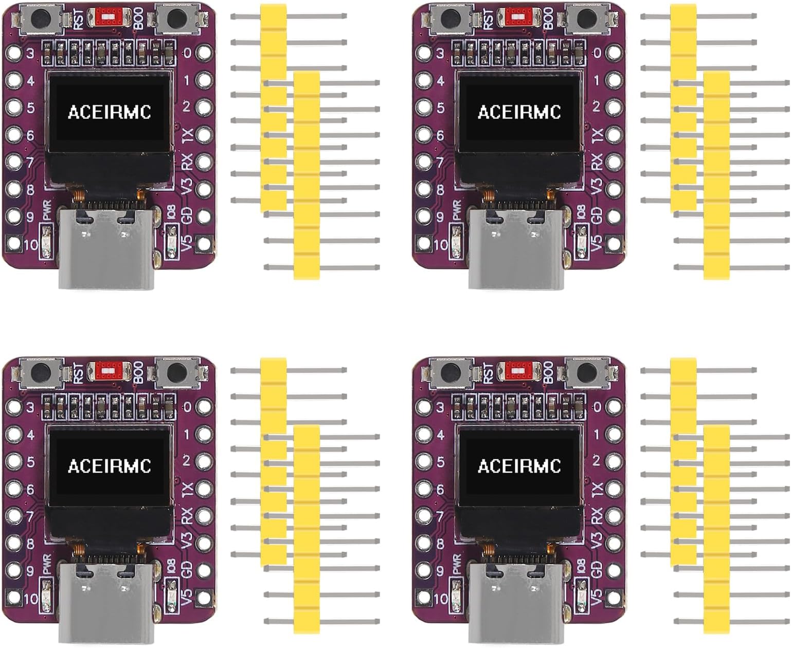 4pcs ESP32 ESP32-C3 Development Board with 0.42 Inch OLED ESP32 C3 Mini WiFi Bluetooth 160MHz Running Frequency 2.4GHz Wi-Fi & Bluetooth 5.0 C3 Super mini for Arduino