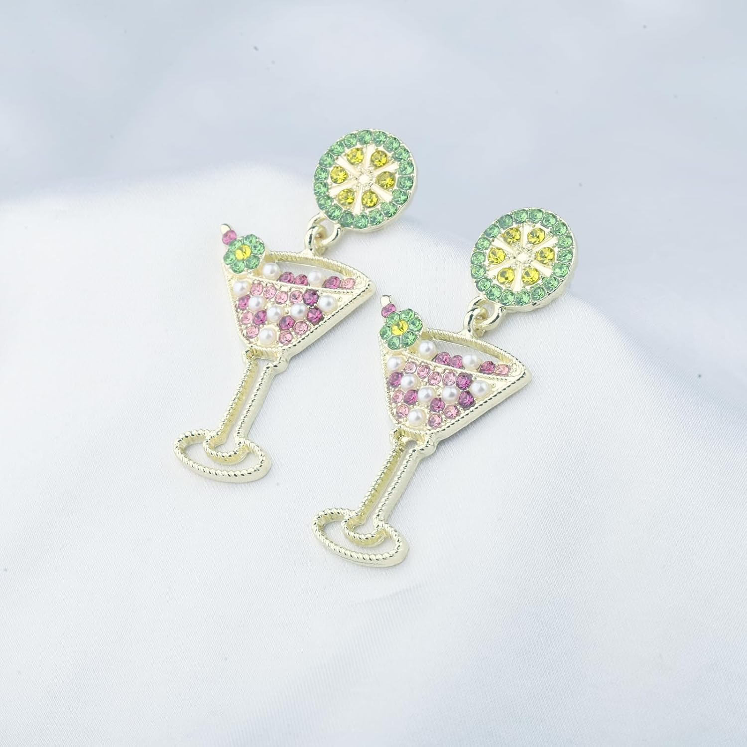 Martini Earrings Martini Gift Martini Dangle Earring Cocktail Drink Gifts Martini Wine Glass Earring Beach Holiday Earrings - Image 6