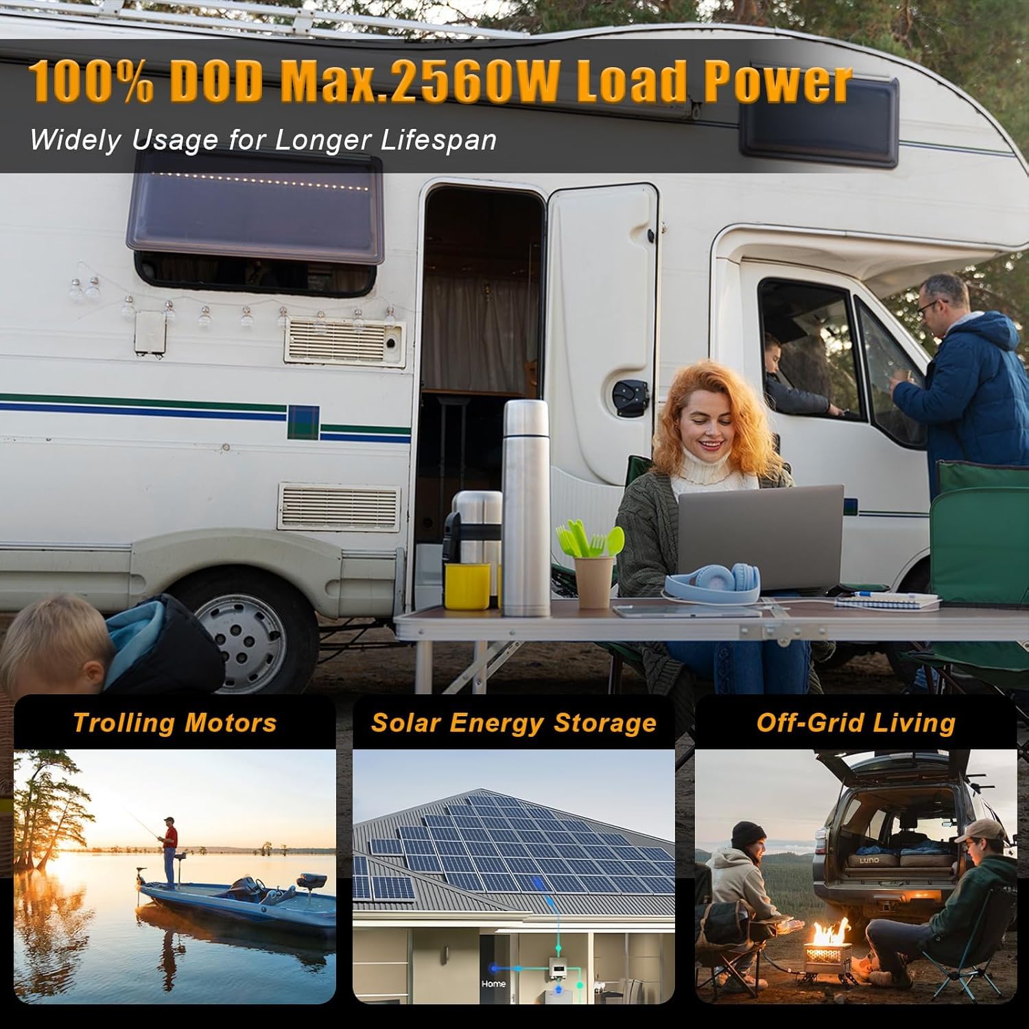 Batería de litio Enerakkus 12V 200AH LiFePO4 de tamaño mini, batería Bluetooth de 2560Wh, BMS de 200Ah con protección contra bajas temperaturas, para autocaravanas, sistemas solares, barcos y camping.