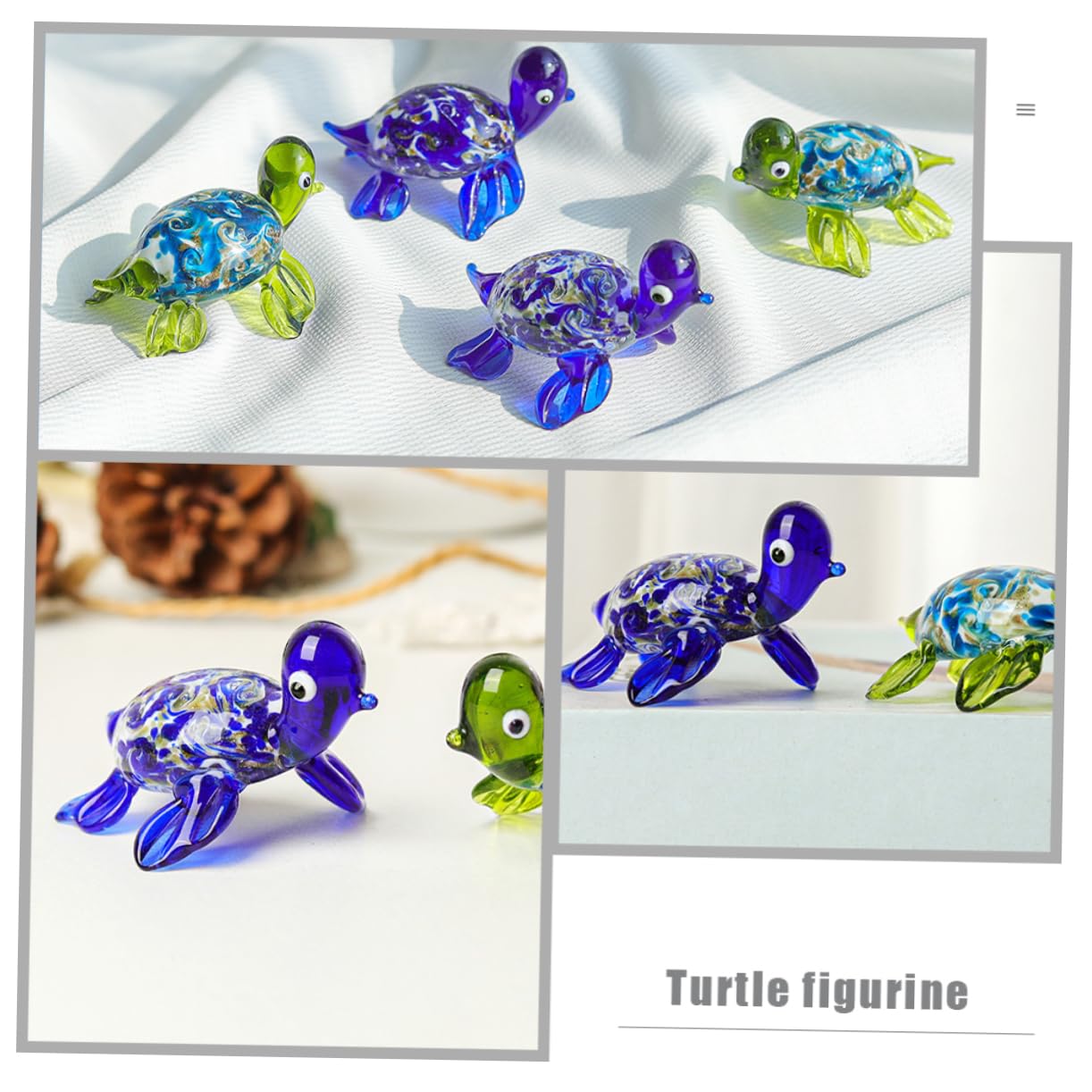 Figurine De Tortue En Verre Transparent - Décoration Feng Shui - Dimensions 8,9 X 6,5 X 5,6 Cm - Symbole De Longévité Et Prospérité Décoration Feng Shui Verre