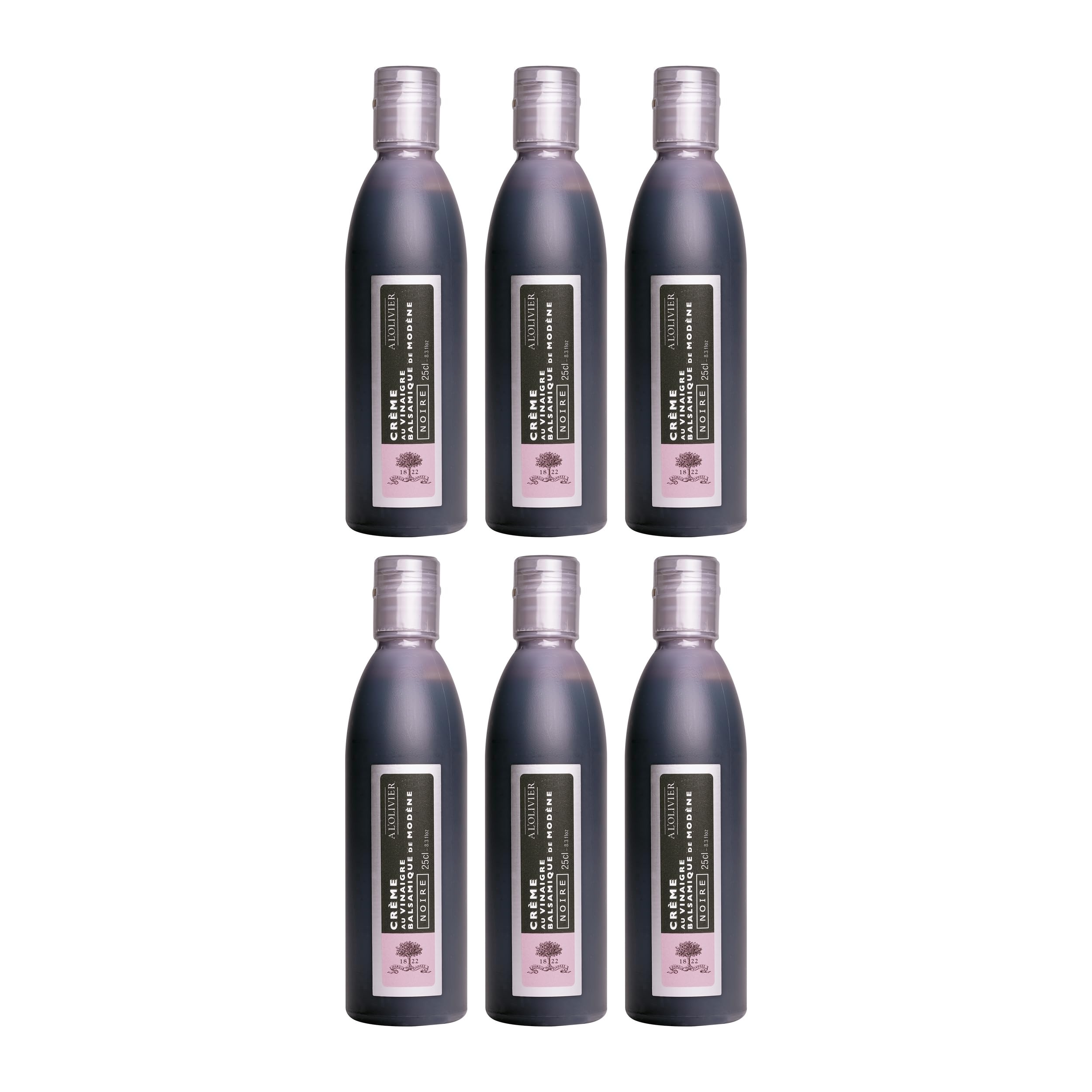 À l'Olivier Creme schwarzem Balsamico Essig Frankreich inkl. FeinWert E-Book (6 x 0.25 l)