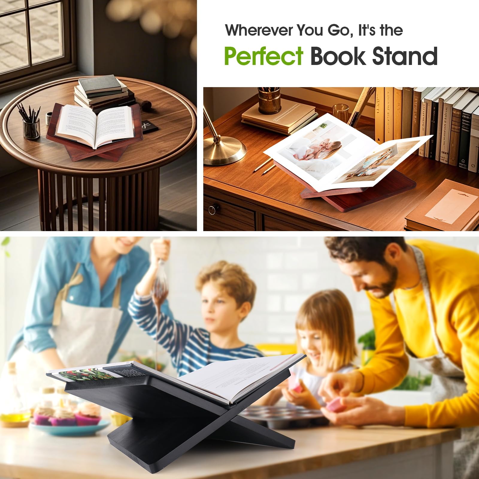 Amazon.com: Wood Book Stand for Reading - 15° Angle Book Display