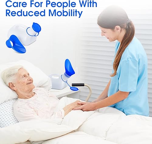 Miniatura 4 de Geiserailie 10 piezas de orinario portátil unisex para hombres y mujeres, botella de orina con tapa y embudo de viaje, contenedor de orina para