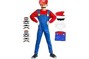 Super Brothers Mario Halloween Costume for Kids with Accessory Set