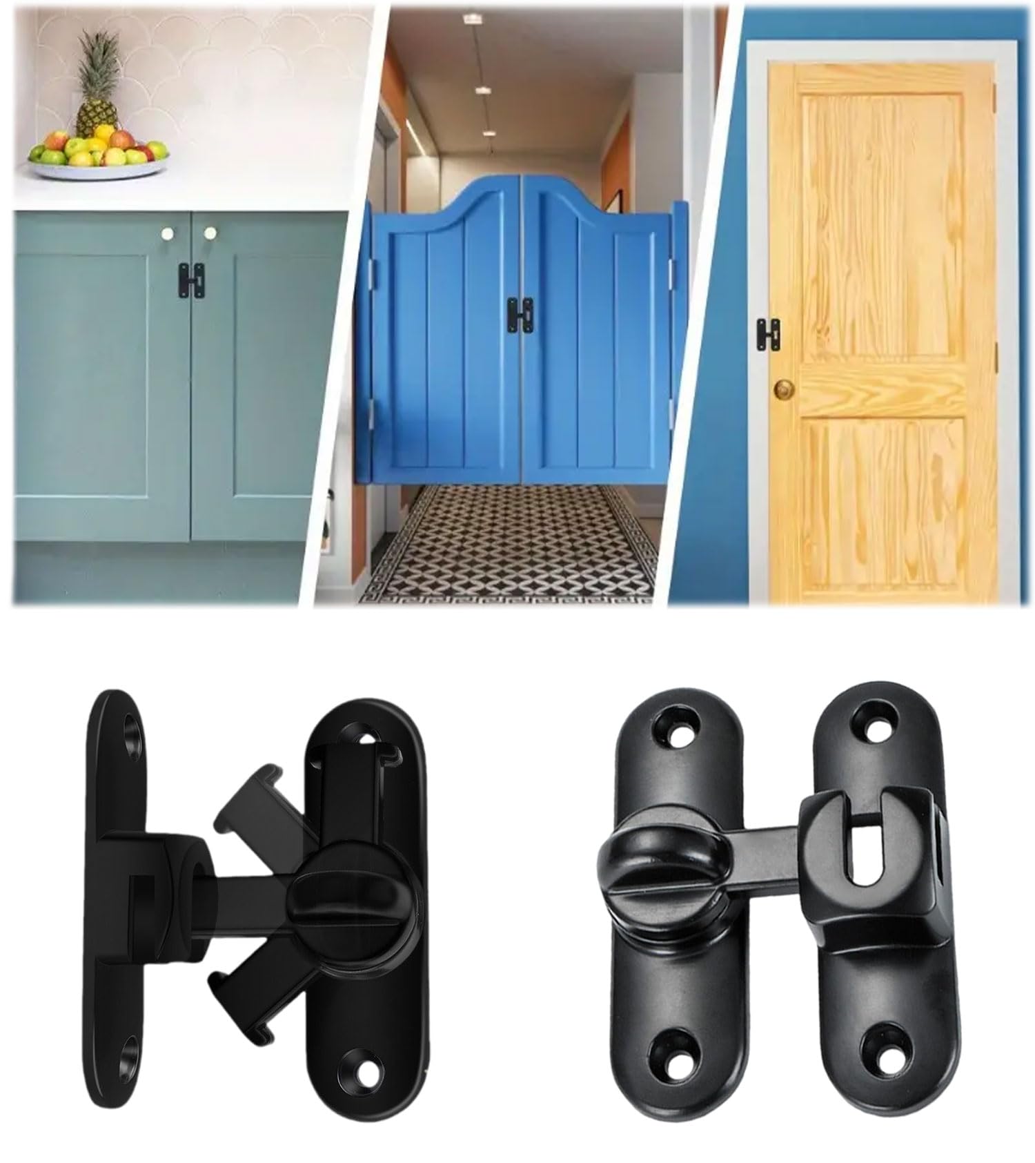 Verrou De Porte Coulissante Serrure De Porte Loquet à Bascule Boulon De Verrouillage De Boucle Avec Vis Pour Porte, Fenêtre, Placar - Bricolage