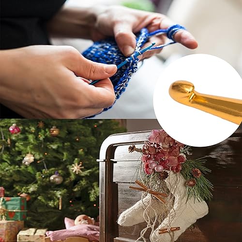 Miniatura 6 de BetyBedy - Juego de 22 ganchos de ganchillo, agujas de tejer con mango de aluminio, agujas de ganchillo multicolor para manualidades de hilo, 0.6 ~