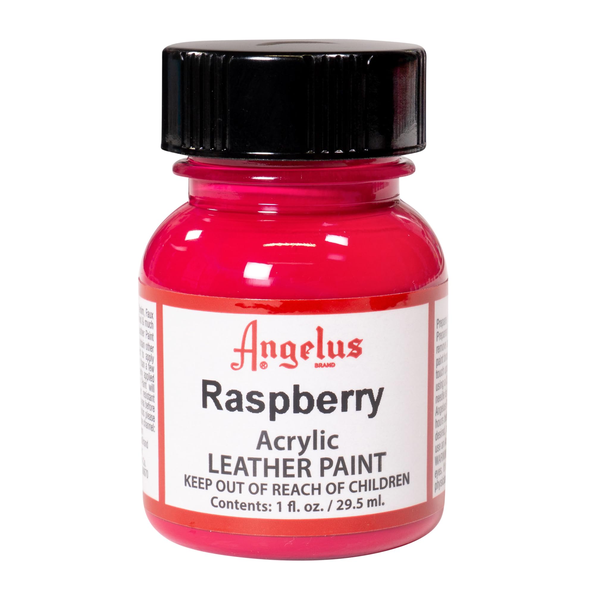 Angelus Leather Paint, Raspberry, 1 Ounce jar (720-01-268)