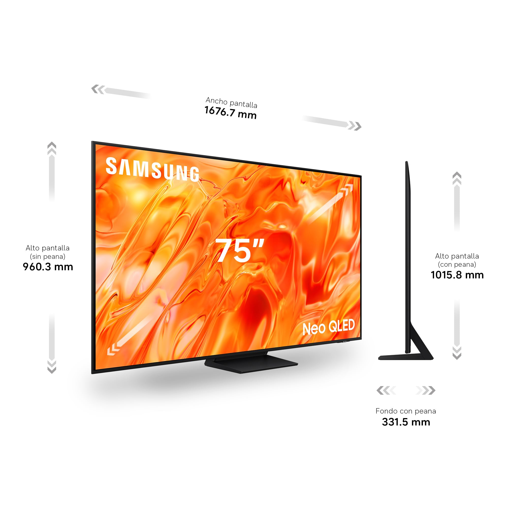 Samsung TV 75 Pulgadas Neo QLED Mini LED QN73H 4K Smart TV con Vision AI Companion, Quantum Mini LED y AirSlim, Cine, Gaming y Deportes