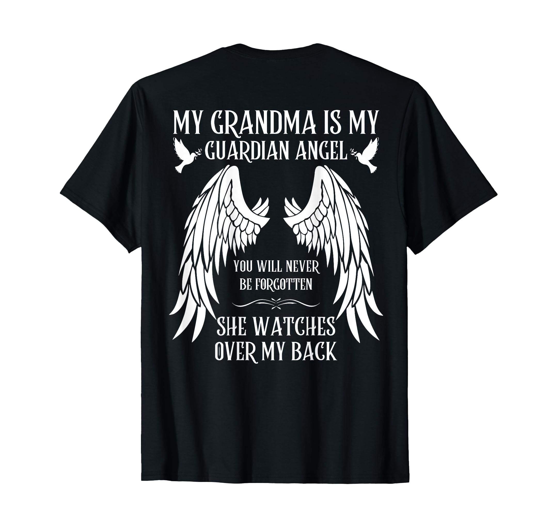 My Grandma is My Guardian Angel in Heaven Memory Memorial T-Shirt