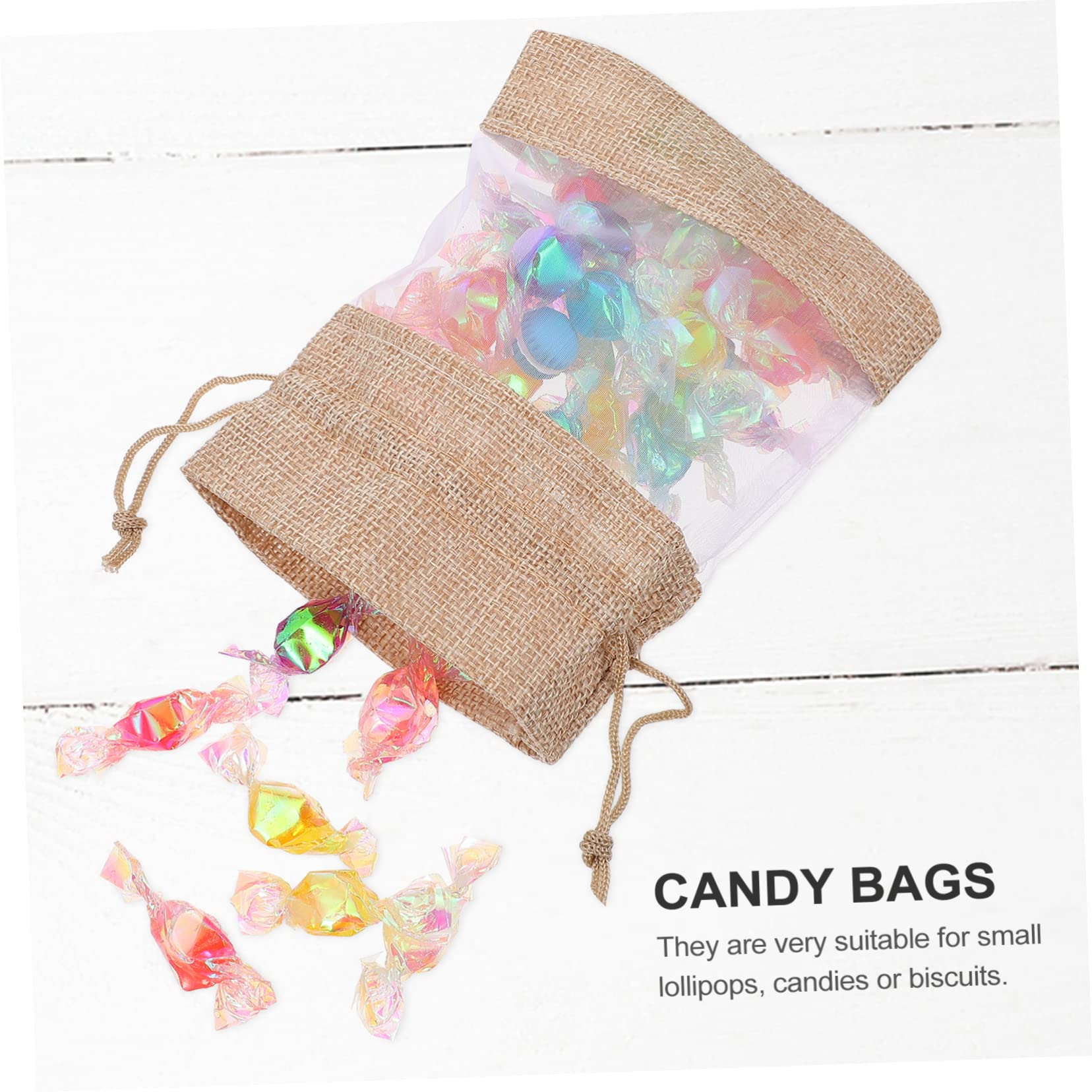 Beavorty 30 Pz Borsa Per Biancheria Da Finestra Sacchetto Di Gioielli Sacchetto Di Caramelle Bustine a Bustina Borse Di Juta Con Coulisse Sacchetti Per Snack Bomboniere Mini Borse