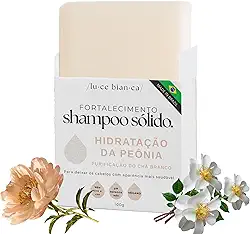 Luce Bianca Shampoo Sólido Fortalecimento, Hidratação e Brilho da Peônia e Chá Branco, Vegano, Sem Parabenos, Sem Sulfato 100g
