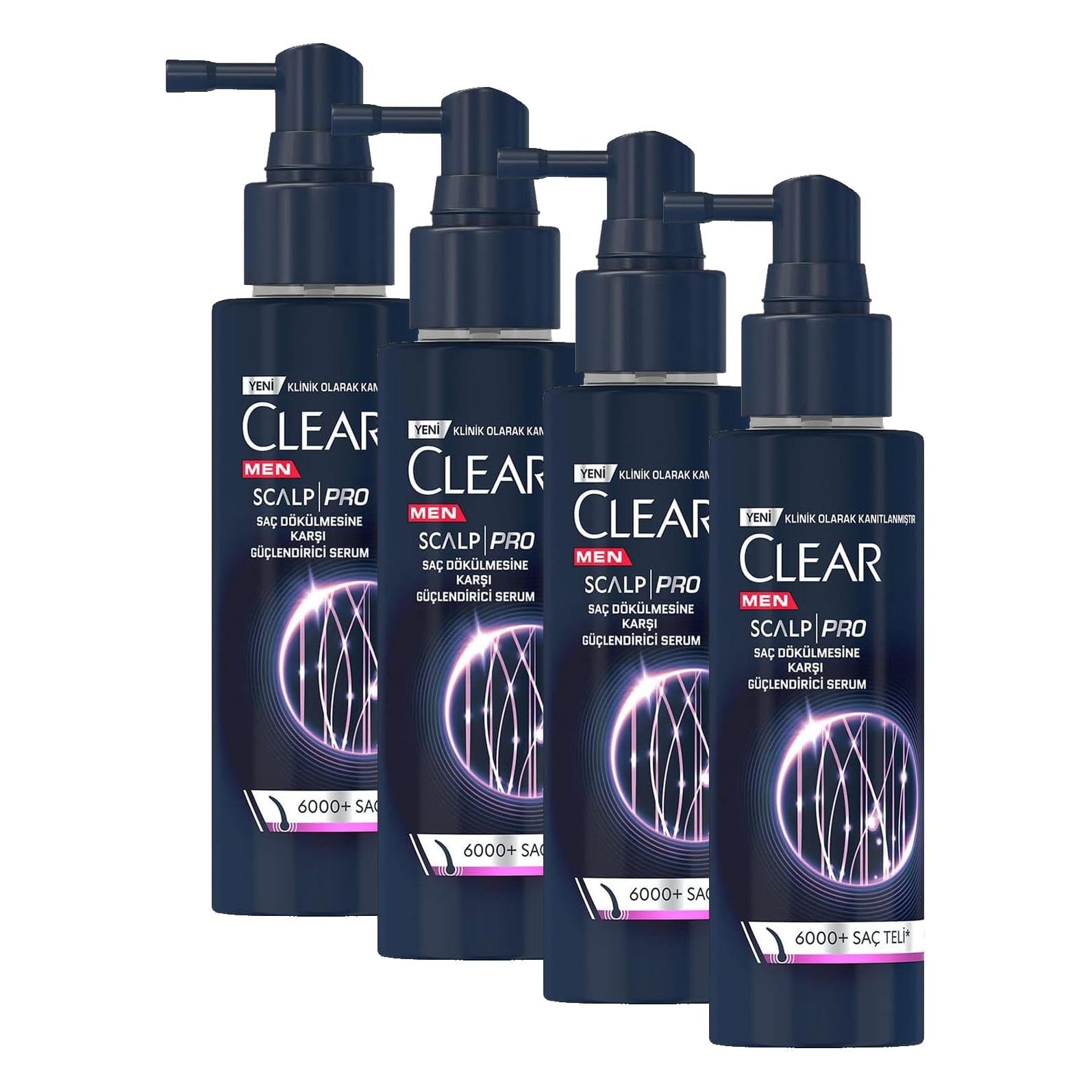 Clear Men Scalp Pro Güçlendirici Serum Saç Dökülmesine Karşı 70 ml (4 paketi)