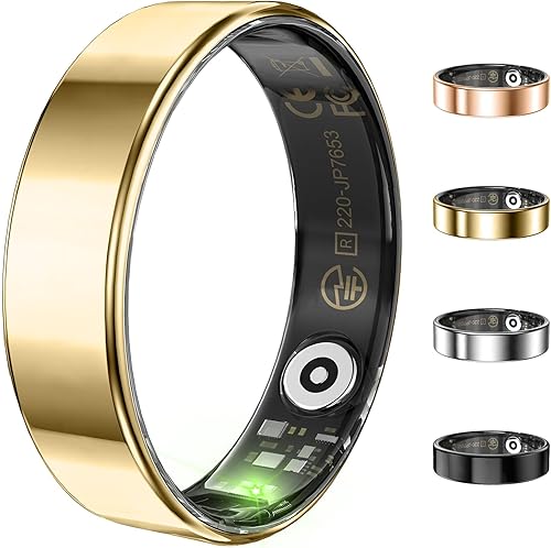 Rastreador de fitness, anillo inteligente ultrafino para mujeres y hombres, rastreador de actividad de salud, anillo de fitness con monitor de