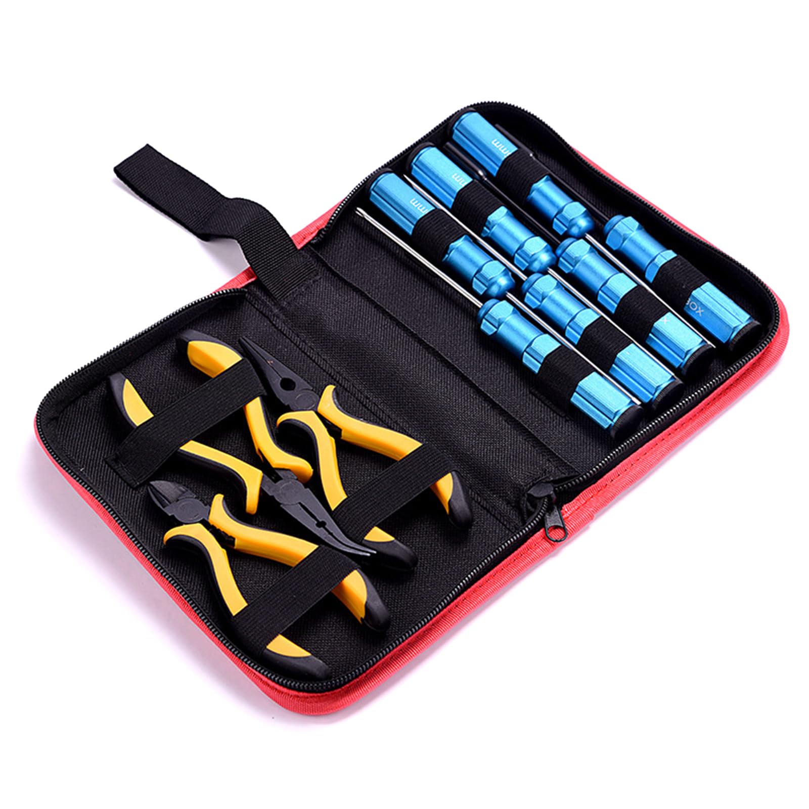 Buxuaaaa Blue Ergonomic Hexagonal Shaft Screwdriver Pliers Steel Construction For Multirotors Models Enthusiasts Steel Shaft Screwdriver Pliers For Multirotor Repair And Model Customization Accessories