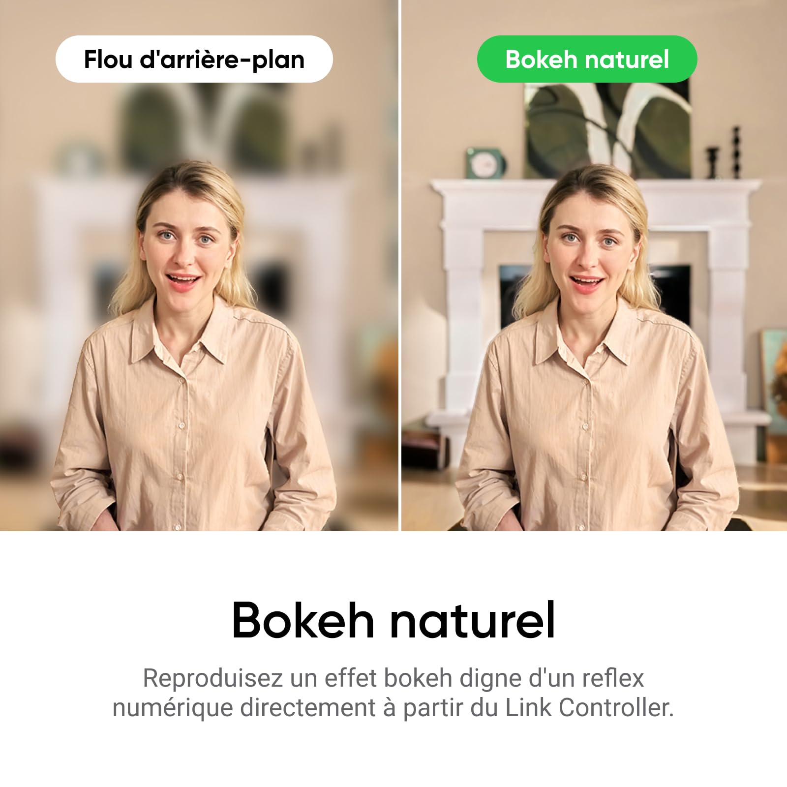 Insta360 Link 2C Noir - Webcam 4K, caméra PC Mac, Cadrage Automatique, HDR, Micro à réduction de Bruit, contrôle gestuel, pour Streaming, réunions, télétravail, Zoom, Teams, Twitch