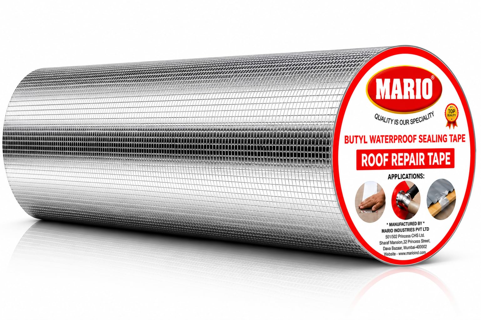 Mario Extra Wide Butyl Waterproof Tape 12 Inch (300MM/30CM) × 5M | Industrial Strength Self-Adhesive Rubber Foil for Terrace Leak, Roof, Wall Crack, Pipe & Large Surface Waterproofing-image-33