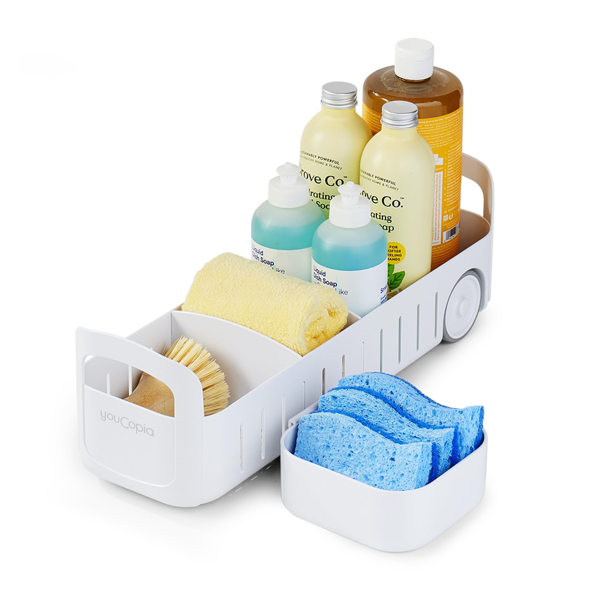 YouCopia RollOut Caddy Under Sink Organizer, 5" Wide, White