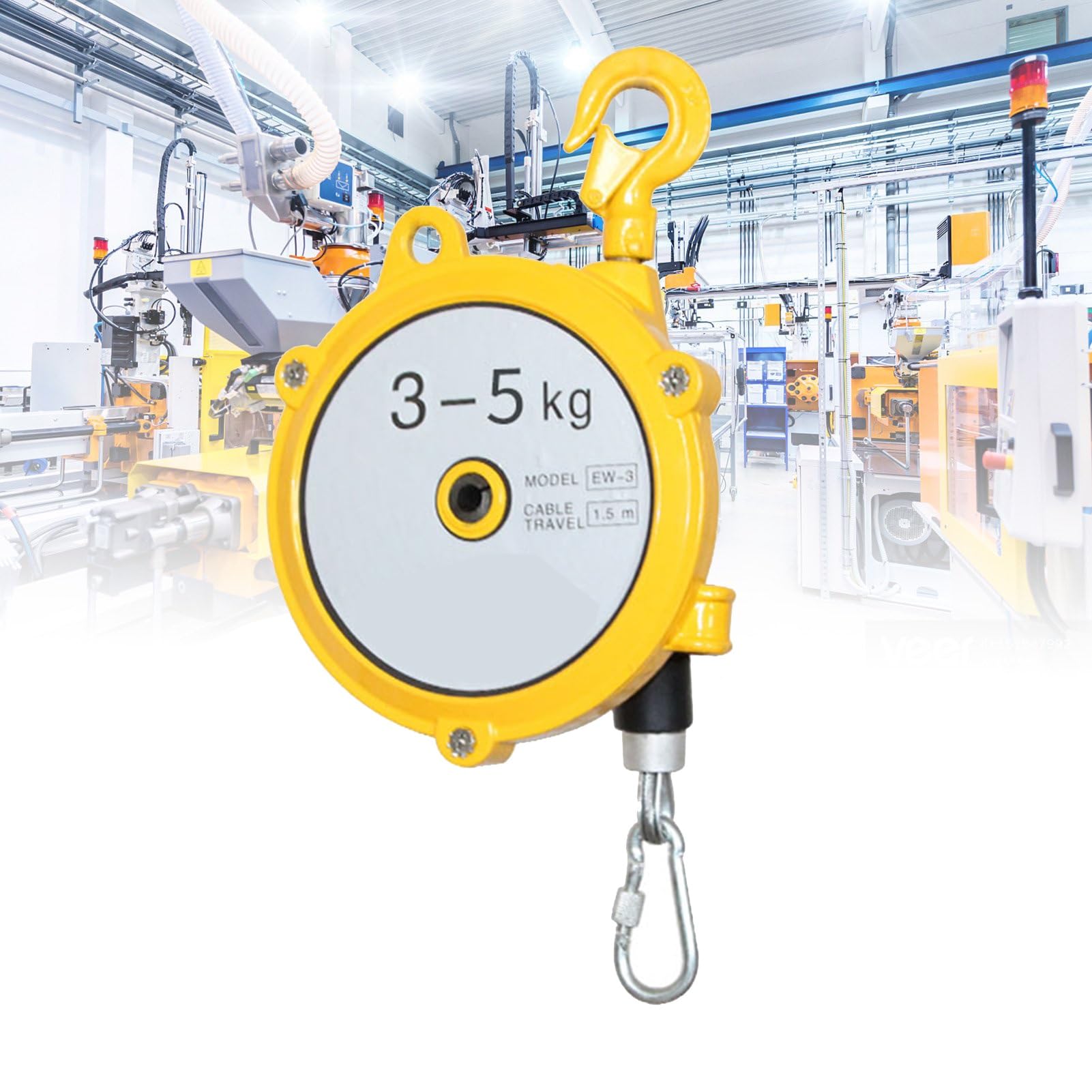 WEKONUMEX Retractable Spring Balancer, Spring Balancer Adjustable With Hook And Wire Rope Multiple Loads(3-5kg)
