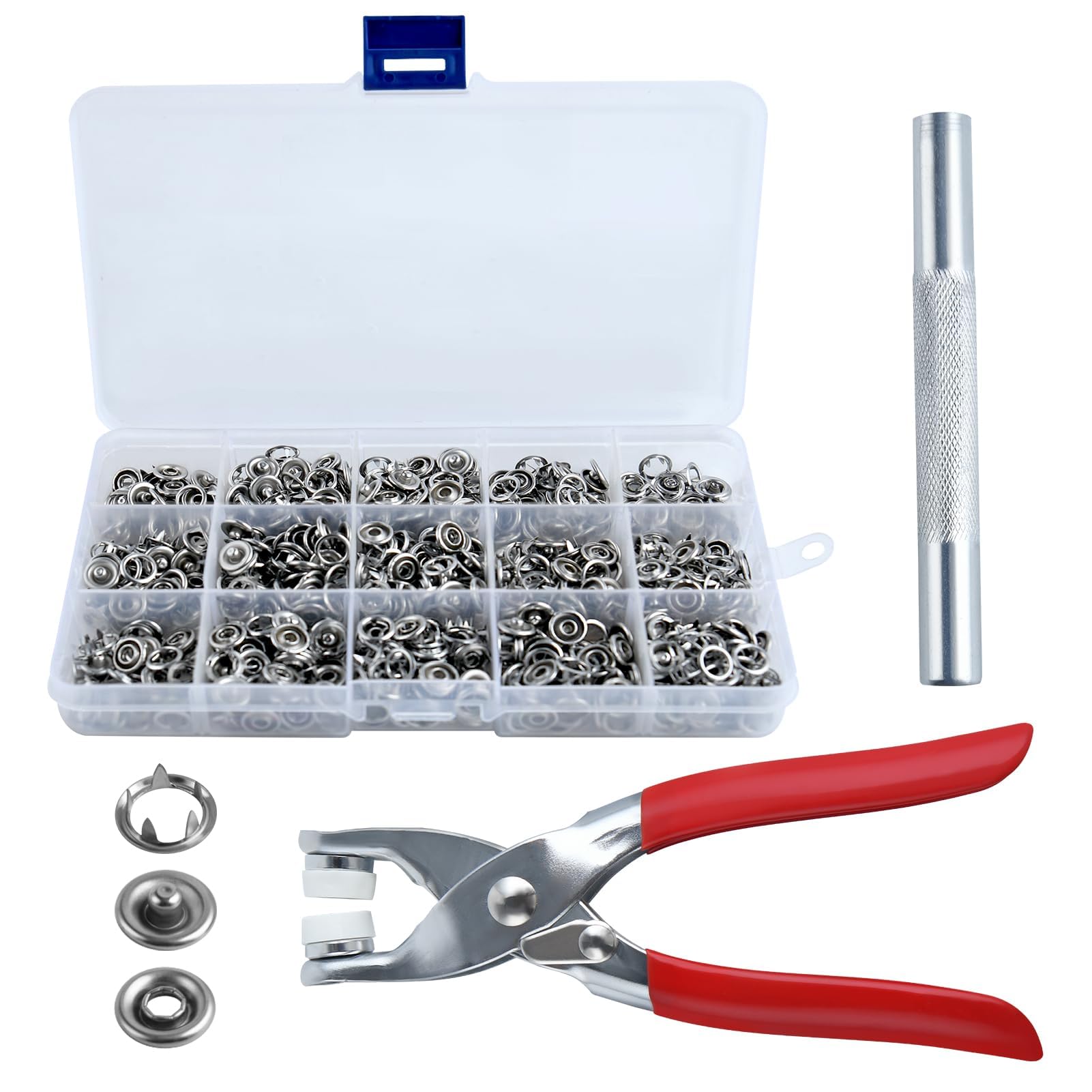 Amazon.co.jp: LEONTOOL 200ピース スナップファスナーキット 中空と