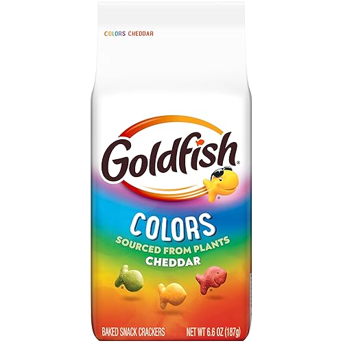 Goldfish Colors Cheddar Baked Snack Crackers, 6.6 Oz Bag - Colors Cheddar - 6.6 Ounce (Pack of 1)